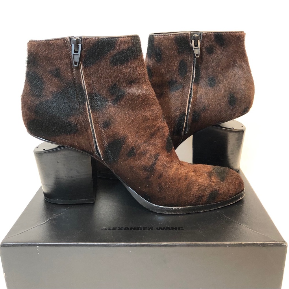 Alexander Wang - Gabi Leopard Print Fur Boots 40 - Picture 7 of 10